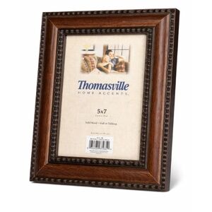 Thomasville Wood Picture Frame 8x10 w 5x7 Opening Beaded Brown Classic